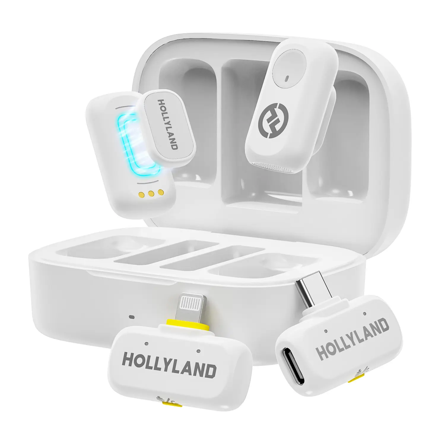 Hollyland LARK A1 Combo Version Wireless Mini Microphone for iPhone & USB Type-C Audio Recording Solution Hollyland LARK A1 Combo Version Wireless Mini Microphone for iPhone & USB Type-C Audio Recording Solution