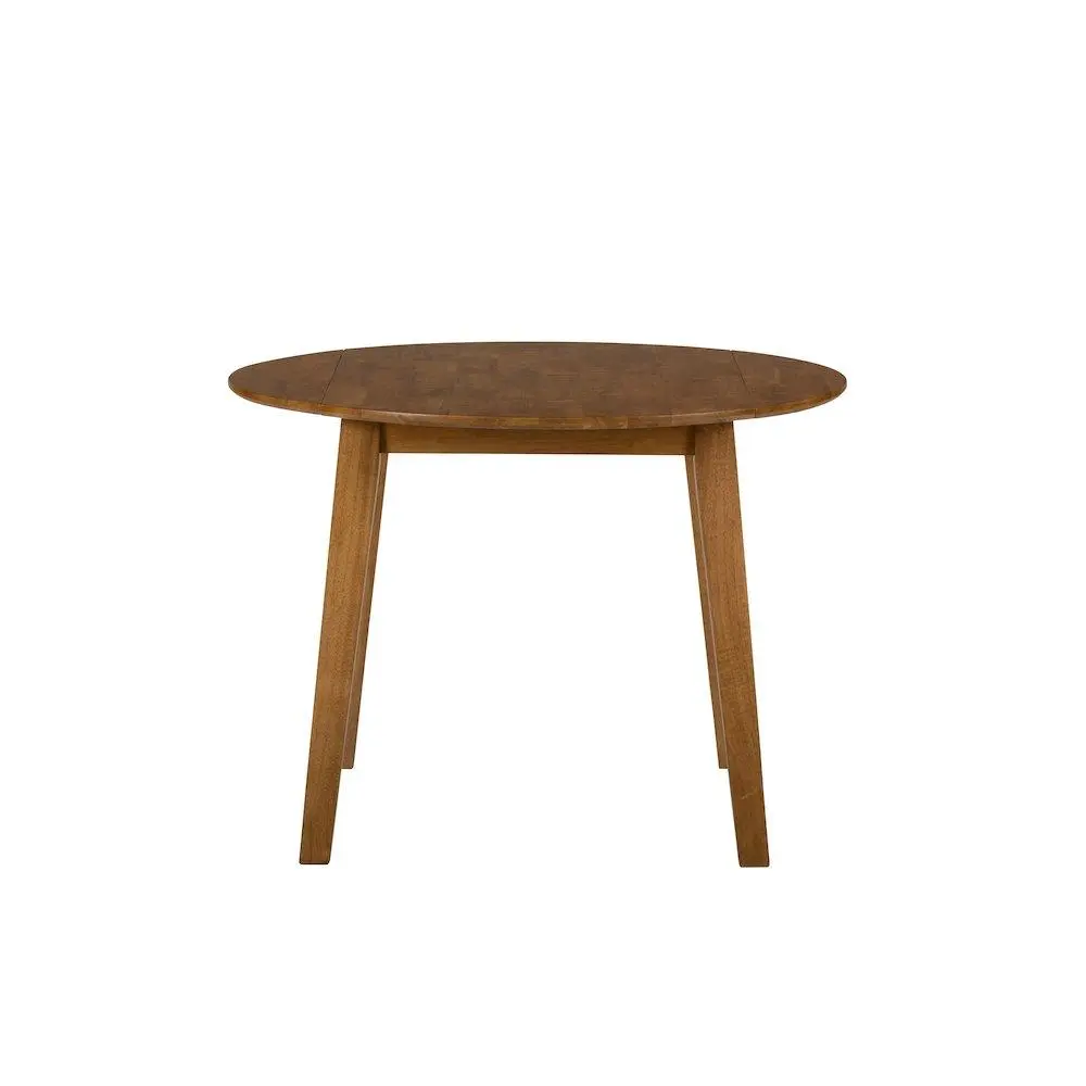 Solid Wood Classic Foldable Round Drop-leaf Dining Table - Expandable Dining Tables with Compact Footprint, Thoughtful Construction for Cozy Conversations
