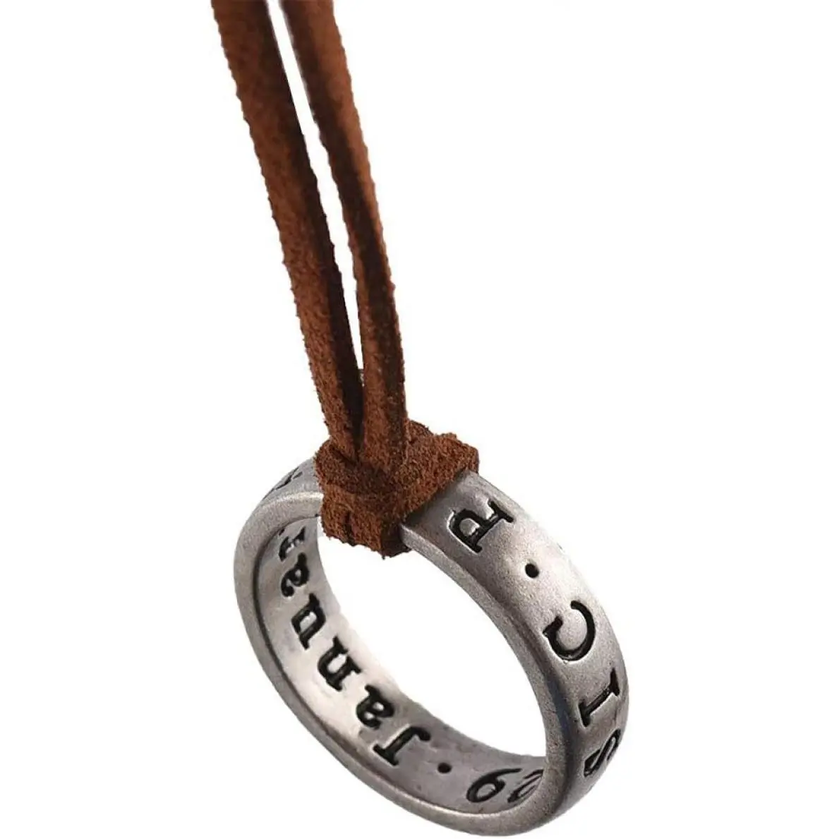 Necklace for Men with Adjustable Leather Cord