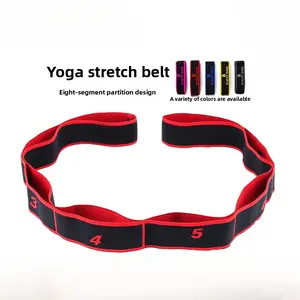 Multi-section Yoga Stretch Band 8 Section Elastic Band for Latin Dance Posture Correction Resistance Band with Numbered Cross Training Bands