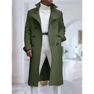 Casual Stylish Long Sleeve Solid Color Jacket - Men's Windbreaker Coat for Autumn and Winter Outdoor Wear
