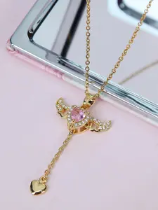 Cupid Angel Wings Heart Necklace for Women, Elegant Alloy Chain, Small Wing Fringe Collarbone Chain, Perfect Gift