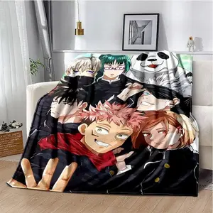 Jujutsu Kaisen Printed blanket with character patterns，A gift for your husband. The ideal choice for children's festival gifts. Soft and gentle to the skin, suitable for both adults and children.