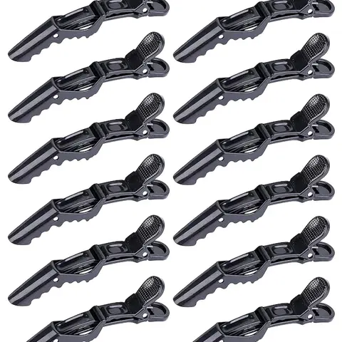 5/12pcs multifunctional hair styling split clip positioning zone crocodile clip suitable for professional hairdressers, women's hair clips, plastic anti slip hair clips, professional hair clips, hair salon zone clips Hairclip