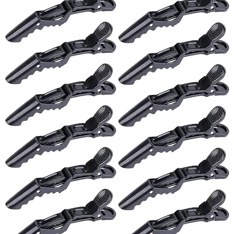 5/12pcs multifunctional hair styling split clip positioning zone crocodile clip suitable for professional hairdressers, women's hair clips, plastic anti slip hair clips, professional hair clips, hair salon zone clips Hairclip