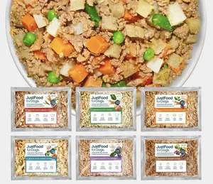 JustFoodForDogs Frozen Fresh Dog Food Toppers and Meals, Human Grade, Balanced Fresh Pet Meal or Topper, No Preservatives, Limited Ingredient Recipe, Sampler Variety 18 oz - 7 Pack