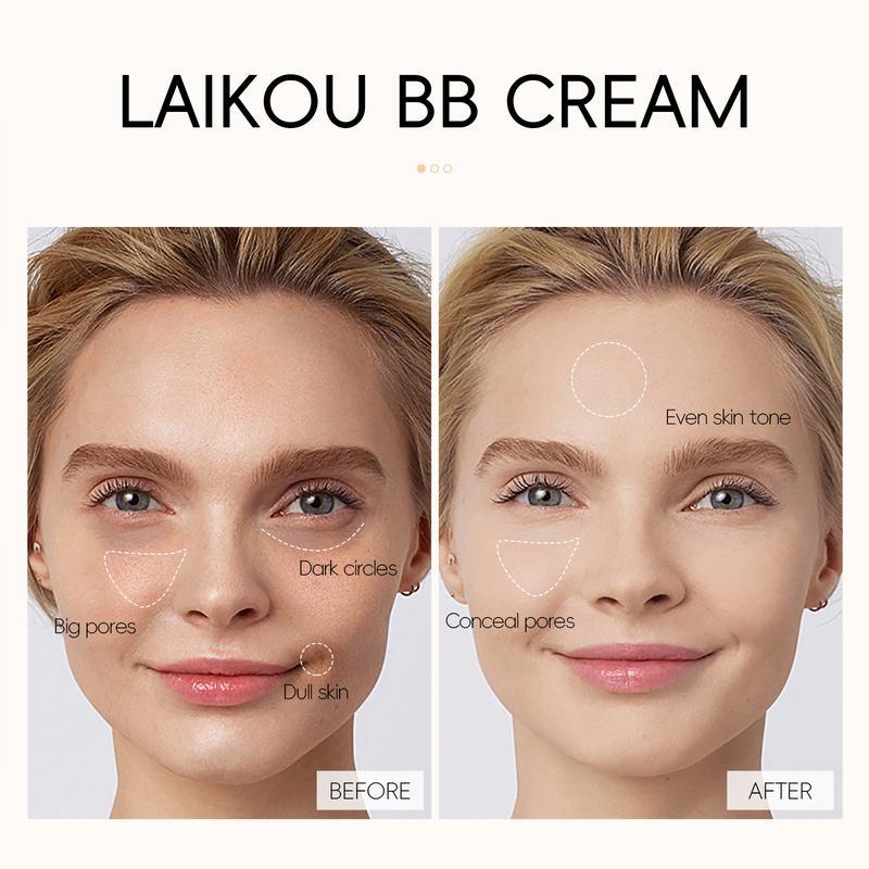 Amococo Hydrate BB Cream Full-Coverage Foundation & Concealer - 50g, Color Correcting, Moisturizing, Waterproof, Even Skin Tone Makeup Moisturizer - Cosmetic