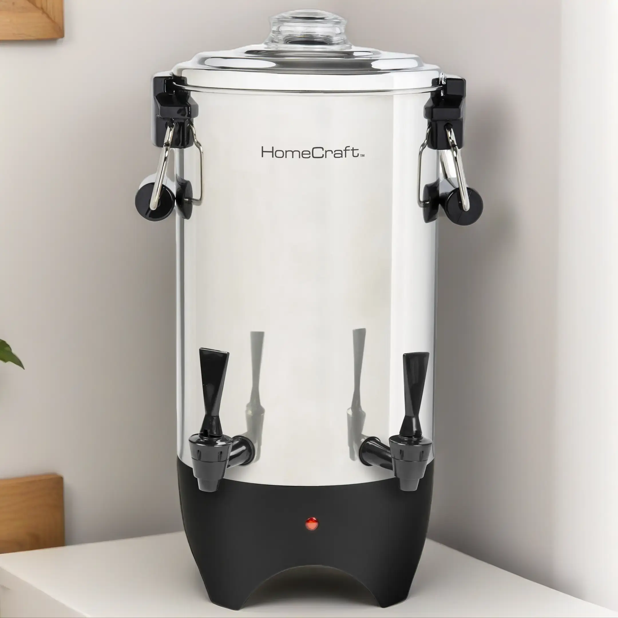 HomeCraft™ Quick-Brewing 1000-Watt Automatic 45-Cup Coffee Urn, Stainless Steel