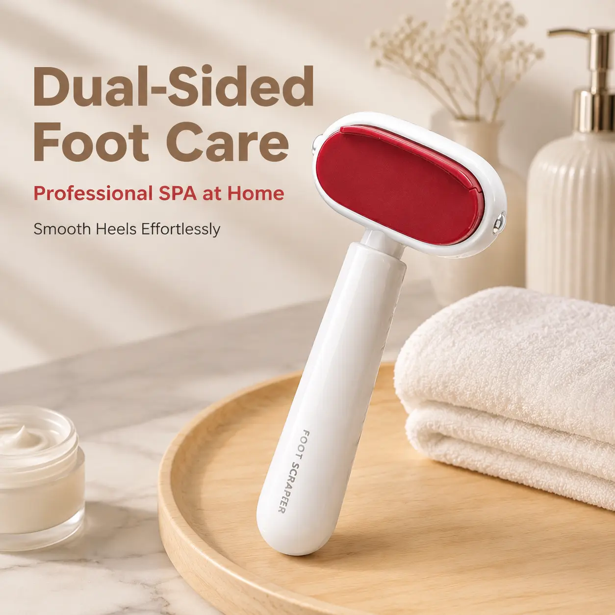 Dual‑Sided Foot Callus Remover, Replaceable Stainless Steel Blade Foot Scraper, Portable Manual Dead Skin Corn Remover, Safe Heels Exfoliator Pedicure Tool for Thick Hard Cracked Skin