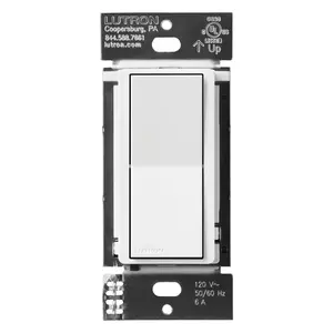 Lutron Claro Smart Accessory Switch, 3-Way/Multi-Location, White, DVRF-AS-WH