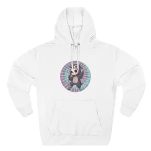 Skull Mask Dancing Panda Hoodie | Cute Gothic Panda Illustration