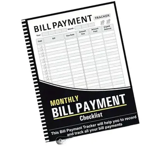 Bill Payer Booklet - Monthly Bill Payment Checklist for Recording and Tracking Payments