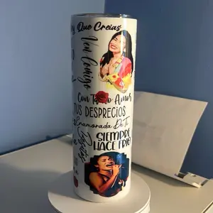 Selena tumbler 20oz stainless Steel gift for fans, Selena Quintanilla Water Bottles Bottled