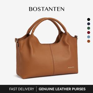 BOSTANTEN Haven Genuine Leather Women's Handbags - Contemporary Carry-All Purses, Adjustable Strap Shoulder Bag, Top Handle Satchel, Everyday Crossbody Bag, Shoulder Bag For Women