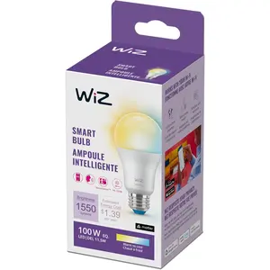 100W A19 LED Smart Light Bulbs Tunable White - Connects to Your Wi-Fi - E26 Smart Bulb - Control with Voice or App + Activate with Motion - Matter Compatible