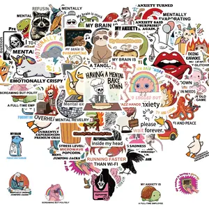 50 Pcs Funny Stickers for Adults, Waterproof Vinyl Durable Sarcastic Meme Decals, Laptop, Smartphone, Phone, Water Bottle, Kindle, Journal, Scrapbook, Bumper, Skateboard, Luggage