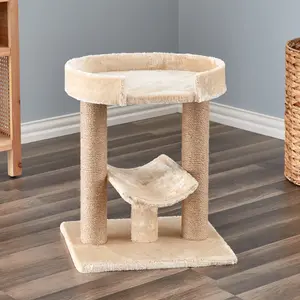 Two by Two Providence - Beige Cat Scratching Post Cat Furniture - 21.1 in. Tall