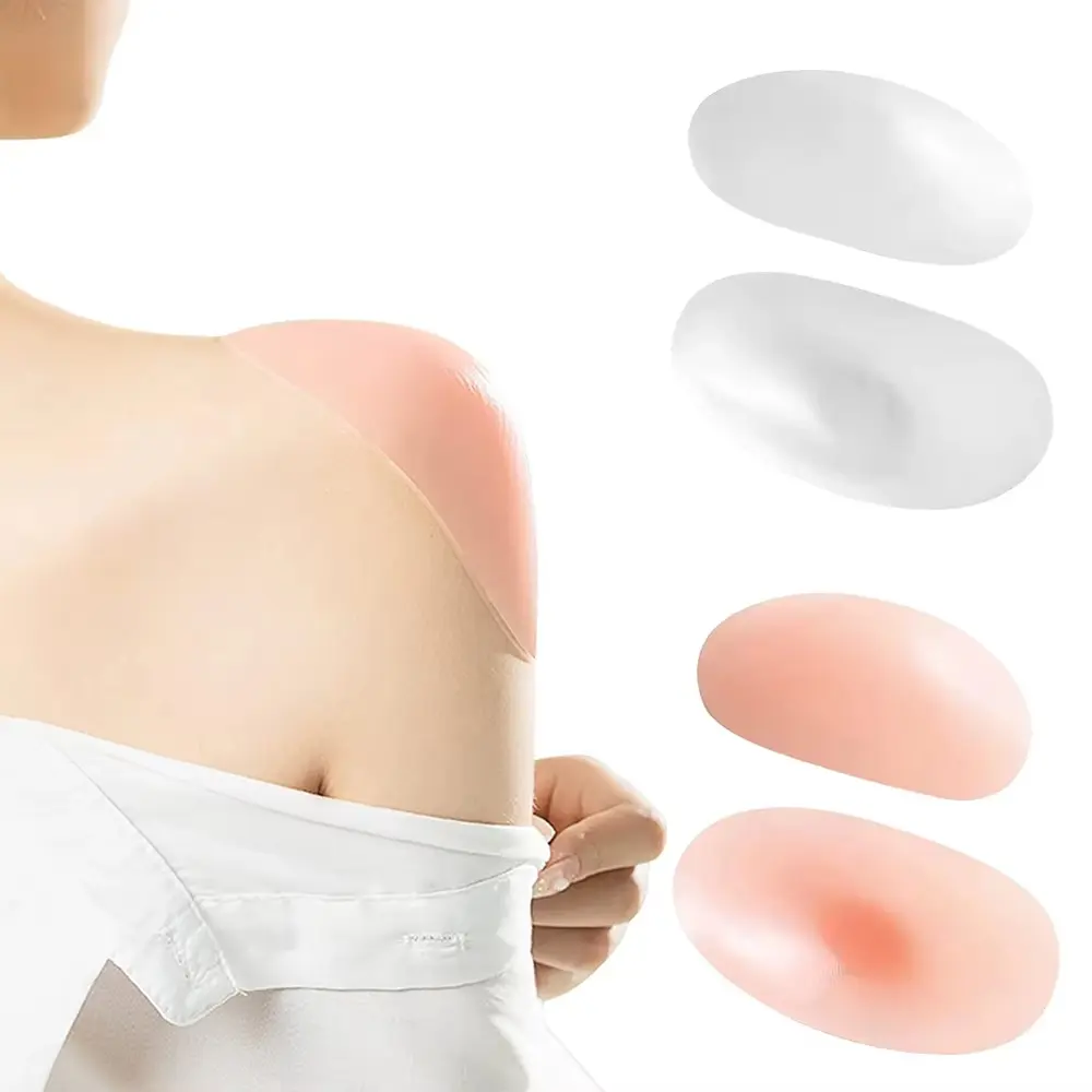 2Pairs Invisible Detachable Silicone Shoulder Pad Instantly Transform Into Right Angled Shoulder for Women Shoulder Enhancer Soft Comfortable Clothes Accessory
