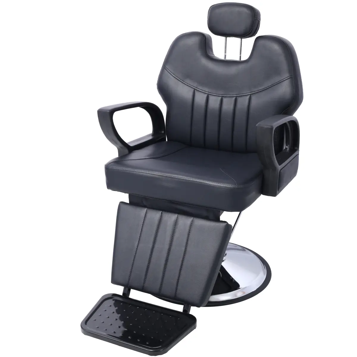 Salon Chair for Hair Stylist, 360 Degree Rotating Barber Chair with Heavy Duty Hydraulic Pump, Hair Stylist All Purpose Barber Chair, Barber Chair Spa Furniture Shampoo Reclining Extra Wider Seat Beauty Hair Salon Equipment (Black)