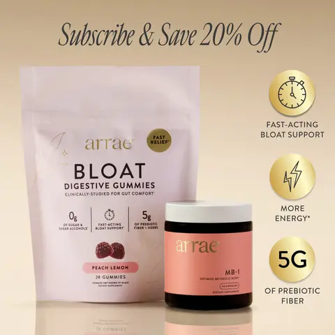 Arrae String Bikini Bundle | Fast-Acting Bloating Relief Digestive Enzymes + Natural Energy & Health Support | Organic Supplement Dietary Healthy Gut Probiotics Edible Debloat Detox Fitness