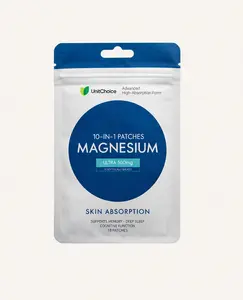 UnitChoice Magnesium Patch 10-in-1 High Absorption 18 Day Supply Supports Stress Relief Sleep Heart Health Nerves Muscles Metabolism with Magnesium Glycinate Essential Minerals Supplement Brain Booster