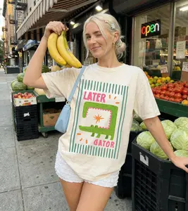 90s Later Alligator Vintage style Tee, Sarcastic Later Shirt Crocodile Graphic Shirt