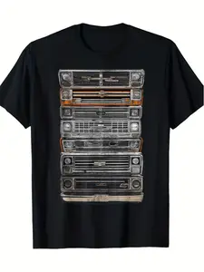 Summer t Shirts Classic American Square Body Trucks Graphic T-Shirt for Men Golf Gift T-Shirt For Men and Women