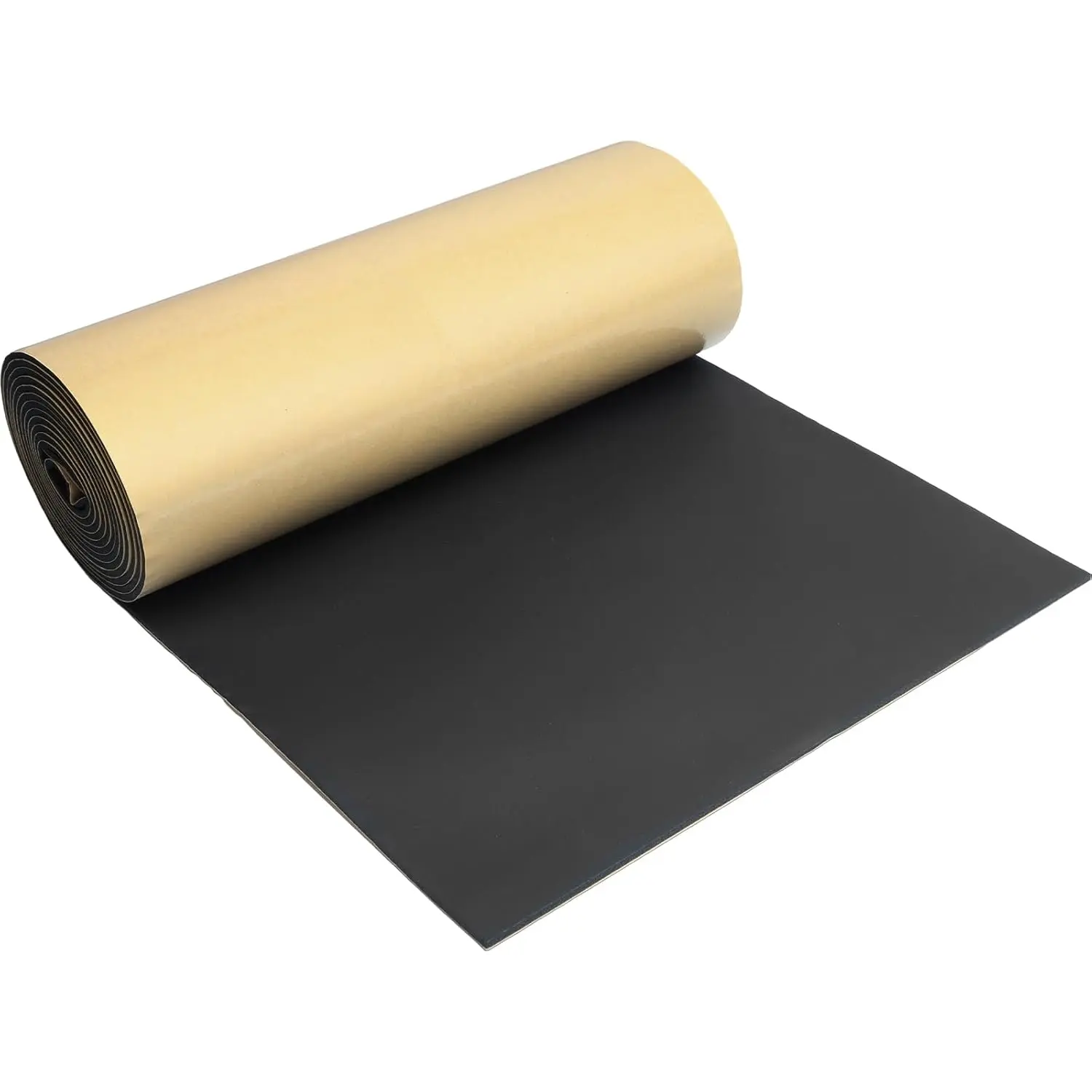 Rubber Sheet with Adhesive, 12 x 59 x 1/4 Inch Closed Cell Insulation Neoprene  Sheet, Multi-Function Soundproof Weatherproof  Padding