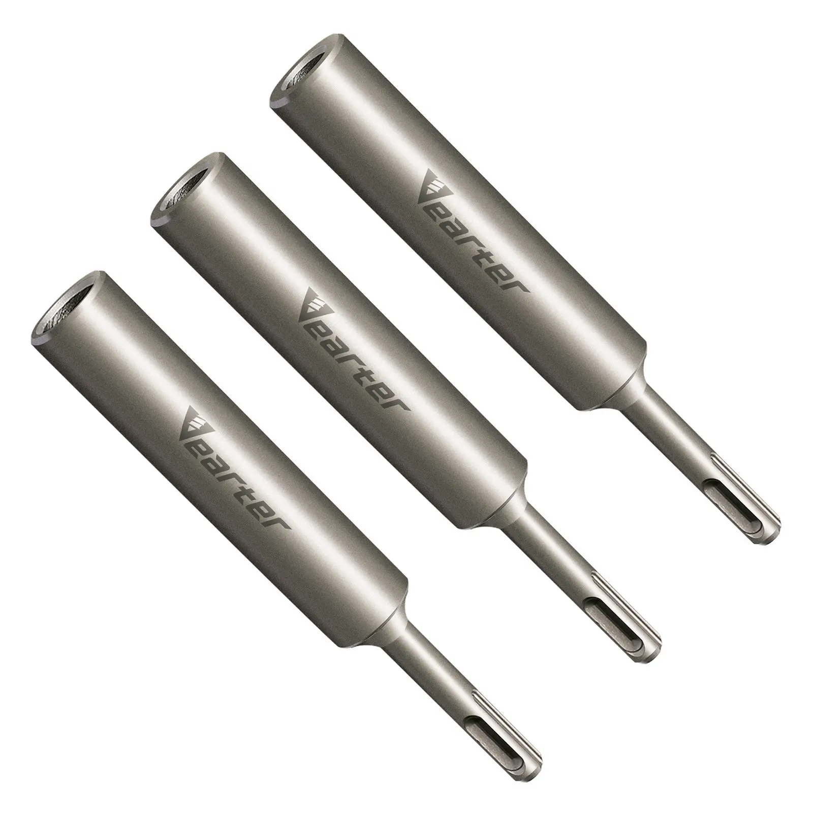 Forged Steel Drill Powered SDS-Shank Ground Rod Driver Bit, Multi-Size Fit for 1/2'' 5/8'' 3/4'' Grounding Rods, 1-Piece T Post Driver Adapter for Hammer Drills, Durable Build, Drill Powered Sds-Shank Bits
