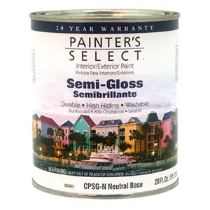 True Value Manufacturing 202432 CPSGN Painters Select Quart Neutral Base Interior Exterior Semi-Gloss Acrylic Latex Paint