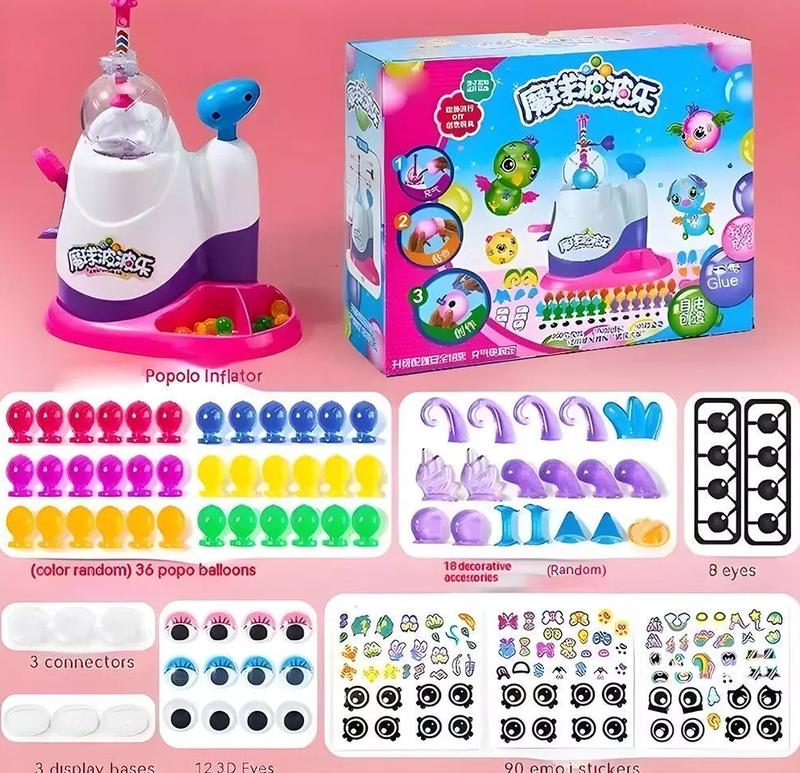 Children 2-8 Years Old Magic Magic Sticky Music Balloon Bobo Inflator Stic X7S3