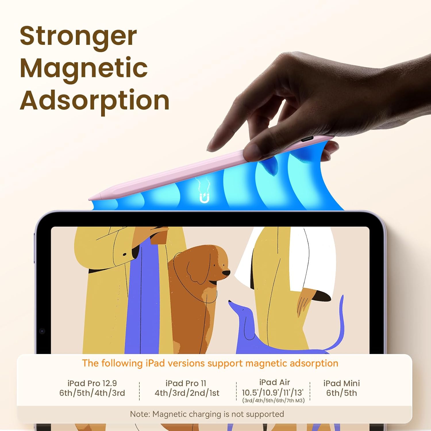 Stylus for iPad Fast Charging Tilt Sensor Anti-Mistouch Compatible with iPad 11 10 9 8 7th Gen Air 7 6 5 4 3 Pro 11'' 12.9'' M4 Mini 7 6 5th Gen Pink - Wireless Accessory Stylus for iPad Fast Charging Tilt Sensor Anti-Mistouch Compatible with iPad 11 10 9 8 7th Gen Air 7 6 5 4 3 Pro 11'' 12.9'' M4 Mini 7 6 5th Gen Pink - Wireless Accessory