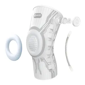 Knob Knee Brace for Pain Relief, Knee Support with Patella Gel Pad & Side Stabilizers, Compression Knee Sleeve for Workout, Arthritis, Joint Pain, Meniscus Tear (White,Left,Large,Single),summervibes