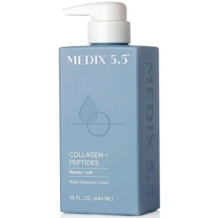 MEDIX 5.5 Collagen Cream Skin Care Face Lotion & Body Lotion For Dry Skin | Anti Aging Collagen Peptides Firming Cream Body Moisturizers Lifts, Firms, & Tightens For Younger Looking Skin, 15 Fl Oz