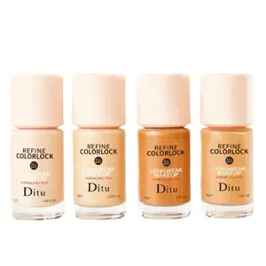 Ditu Color Lock Lightweight Custom Foundation, 4 Custom Shades, All-Day Longwear & Color Lock, Non-Oxidizing Formula, Natural Radiant Finish & Medium Coverage, Nourishing & Radiance-Boosting, 1 oz