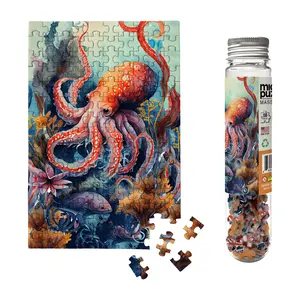 Octopus Micro Mini Tiny Jigsaw Puzzle in Test Tube Gift