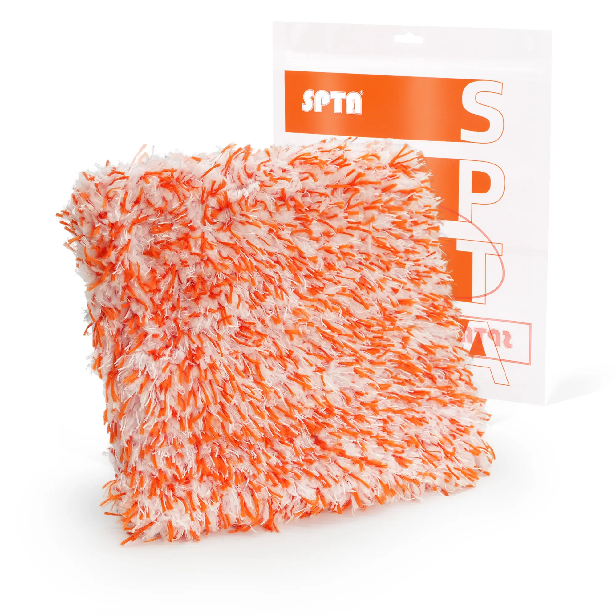 SPTA Hybrid Car Wash Sponge Mitt Pad , 380GSM Polishes Microfiber Car Wash Pad - Safe, Scratch-Free Washing for All Vehicle Surfaces,Microfiber & Foam Washing Pad with Machine Washable
