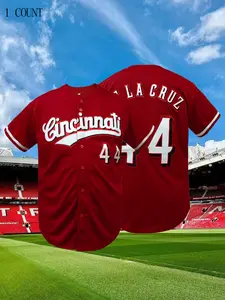 Men's Embroidered Baseball Jersey Breathable Short Sleeve Baseball Shirt, Sporty Fitted Casual Tee for All Seasons, Outdoor Sports & Daily Wear