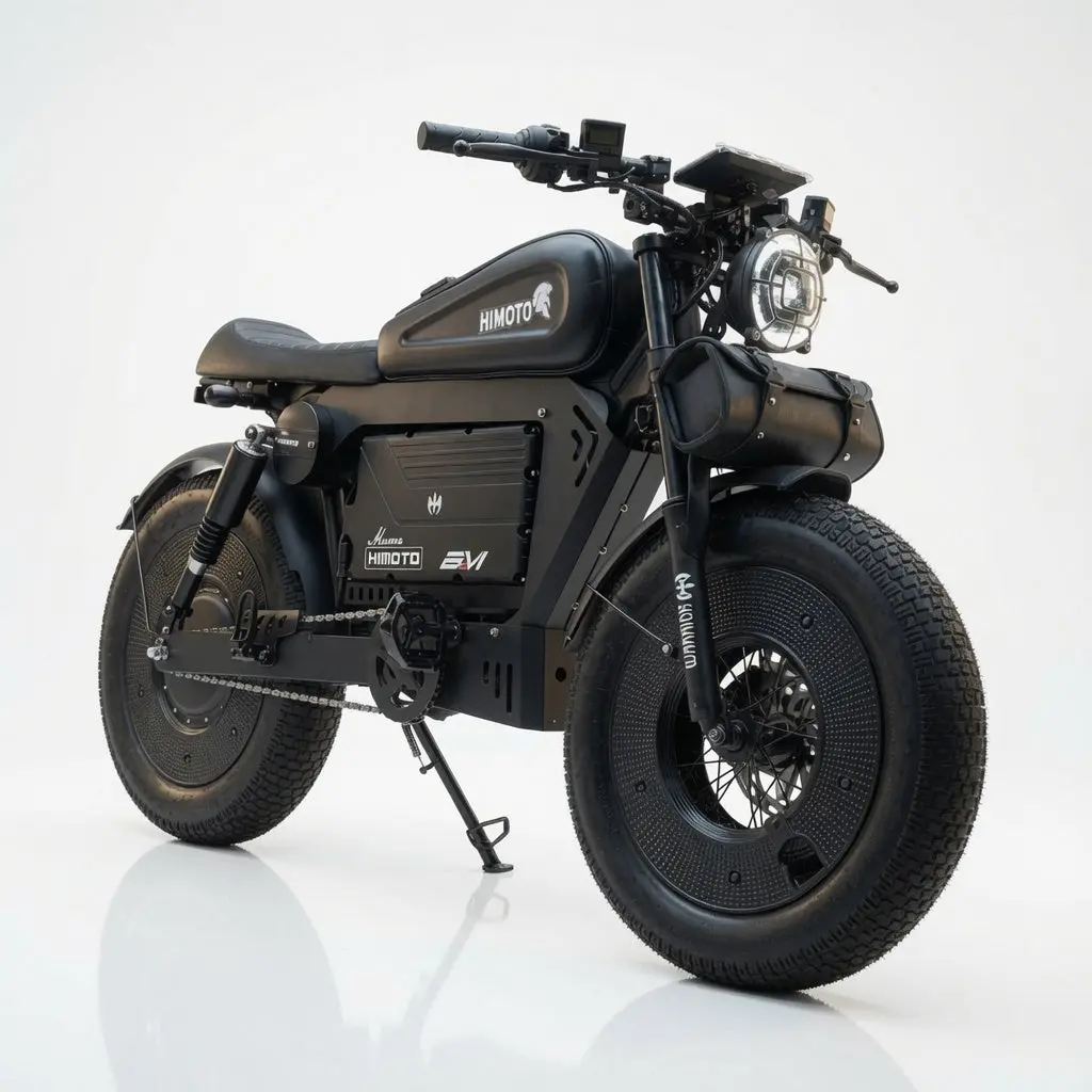 HIMOTO 1500W 60Ah Retro Style Fat Tire 48V Electric Bike – Long Range E-Bike