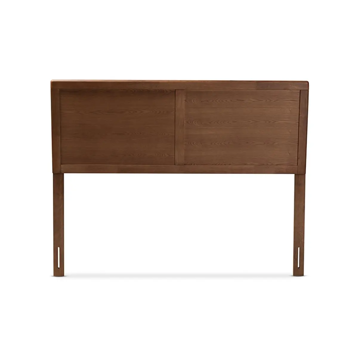 Baxton Studio Raya Mid-Century Modern Wooden Full-Size Walnut Brown Headboard - Bedframe Compatible, Adult Bedroom Indoor Furniture, Modern Wooden Headboard