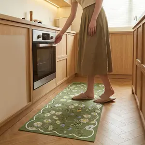 15.75x47.24 Inch Garden World Ultra Absorbent Non-Slip Bath Mat, Machine Washable Water Absorbent Rug for Bathroom, Kitchen, Shower, Toilet, Entryway & Bedroom  stone bath mats