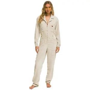 UNISEX CORDUROY FLIGHT SUIT - VINTAGE WHITE