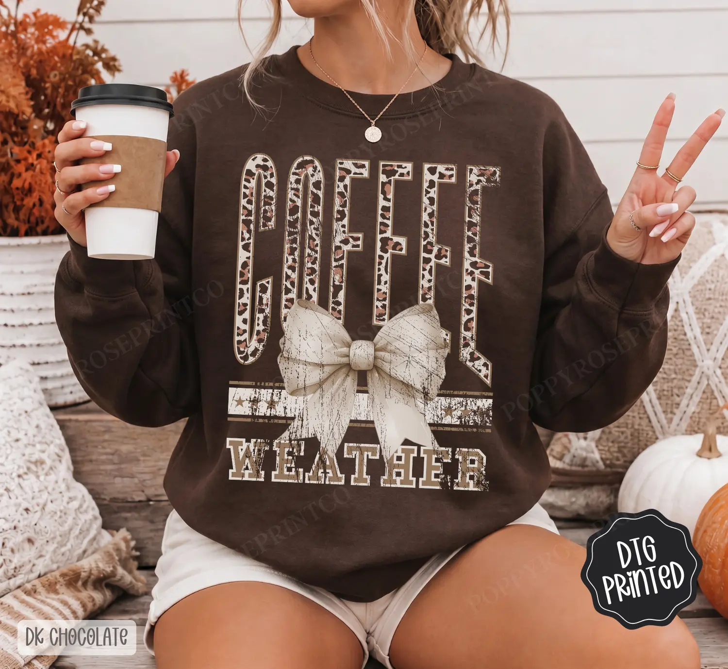 Coffee Weather Gildan Sweatshirt, Trendy Fall Crewneck