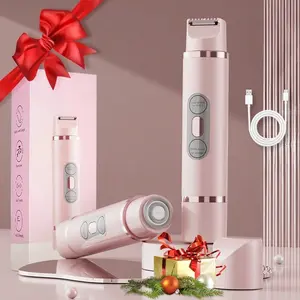 Portable women's bikini trimmer, double headed women's hair trimmer, Type-C charging interface dual-use bikini and beard trimmer, suitable for women's bikinis, armpit hair, and facial electric shaving, Bikini Shaver, New Year's gift, Christmas gift