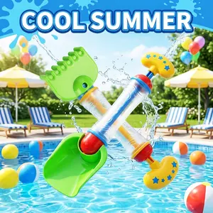 2-in-1 Beach Shovel-Rake with Water Spray, Kids' Sand Digging & Water Play Toy for Outdoor Beach, Pool Activities
