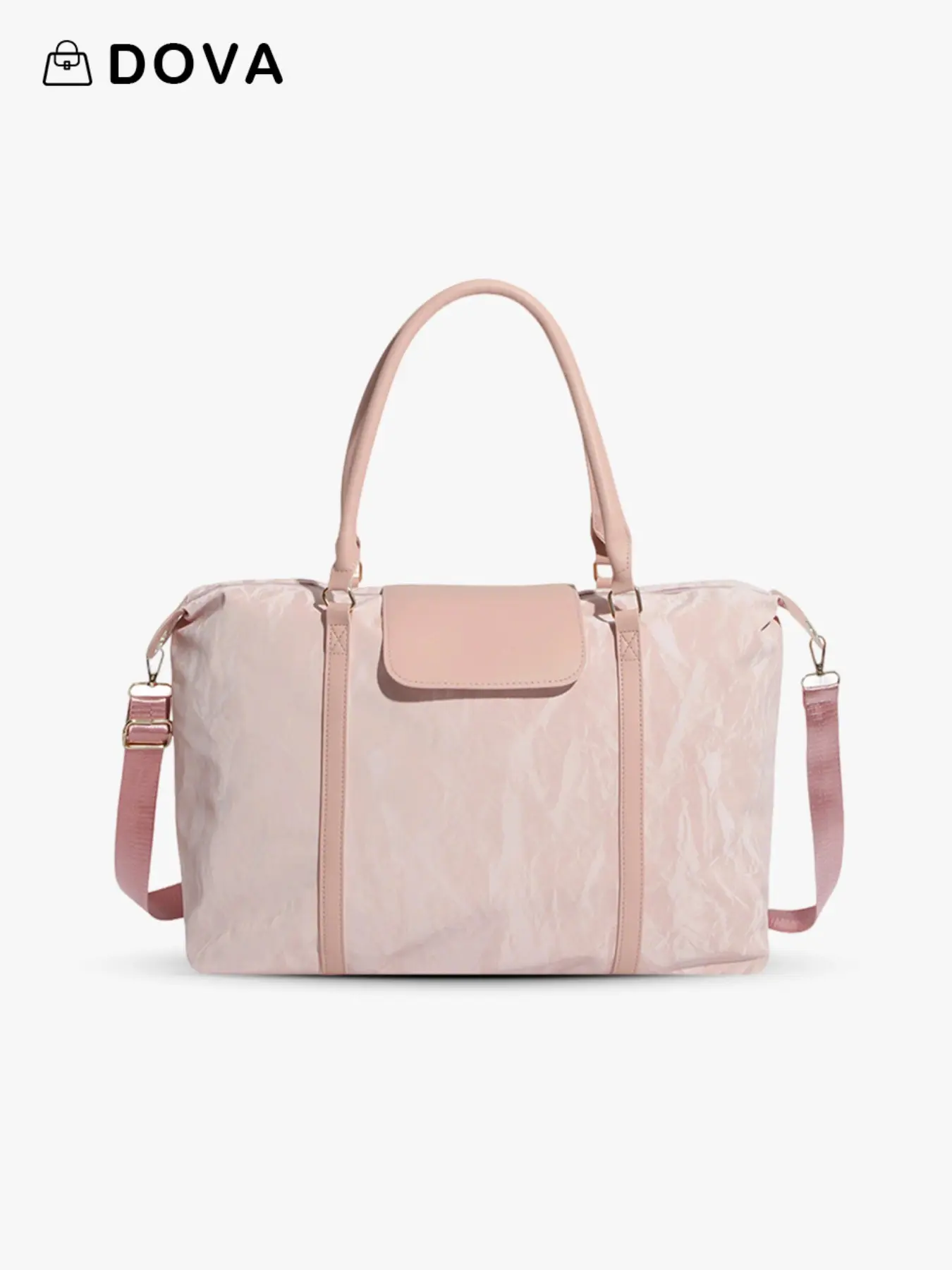 DOVA_Foldable Waterproof Travel Tote Bag Dual Carry Design For Travel Shopping & Daily Occasions Travel Folding Bag