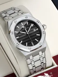 Luxury Octagon Men's Automatic Mechanical Watch, Waterproof Night Light Calendar, Business Casual Steel Band, Elegant Professional Gift, Waterproof Analog Watch