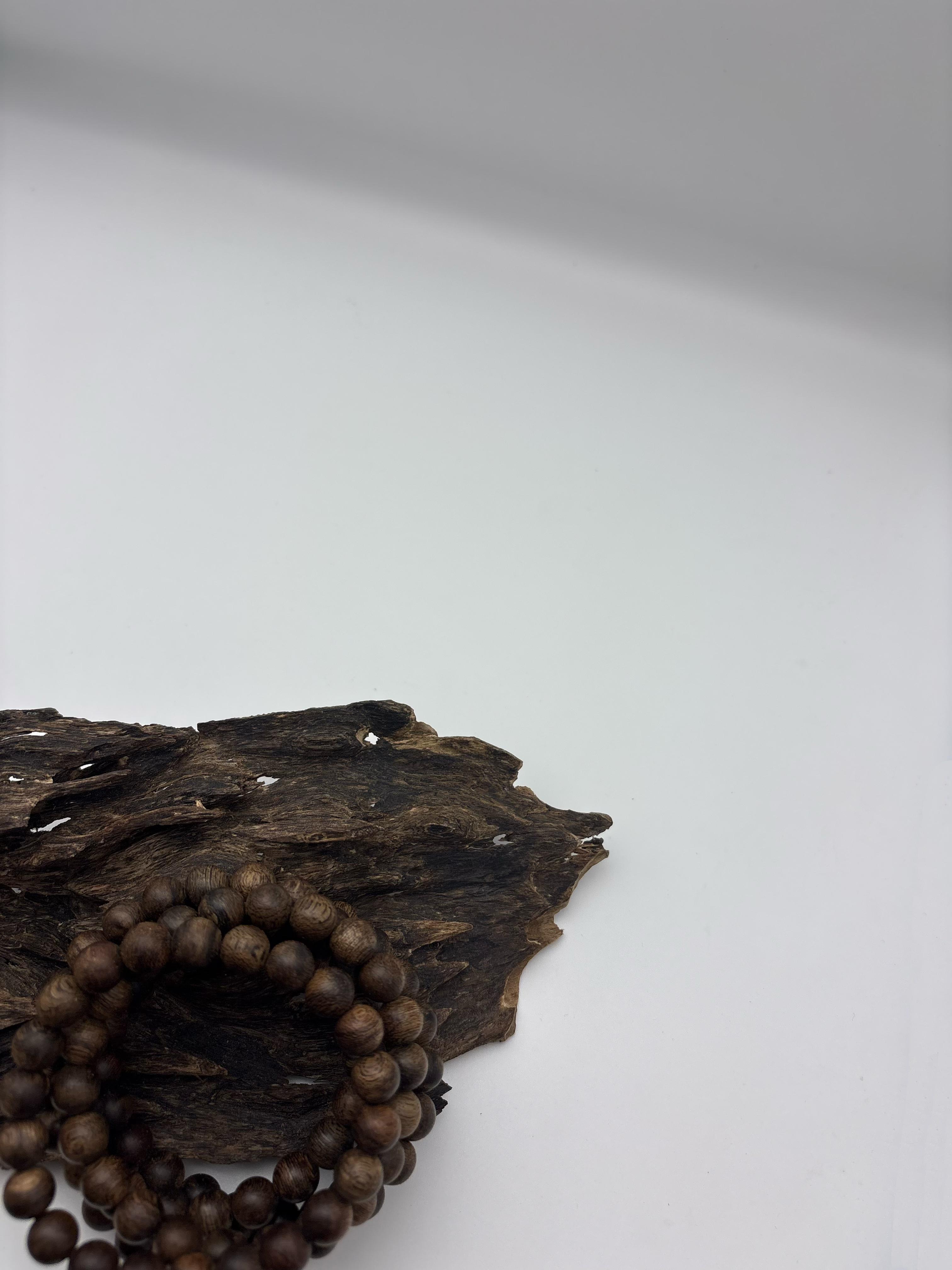 Shine You  Wild Agarwood Bracelet, Brunei Soft Silk Agarwood ，Submerged-level, Single Bead Diameter 0.86cm ~ 21 Beads ~ 8.27g, Rich in Oil