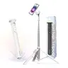 KraftGeek JustTap 66in Aluminium Mobile Tripod Selfie Stick with Rechargeable Wireless Remote, Magnetic Head-Non-Magnetic Clamp Head, MagSafe-Compatible for iPhone 12-17, iPad, Metal Ring Phones, Tripod Standing Photo, Phone Accessories