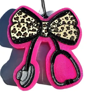Cute Stethoscope Bow Custom Car Freshie Freshener for Doctors Nurses Medical Field